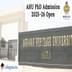 AHU PhD Admission 2025-26 Open; Apply Now!
